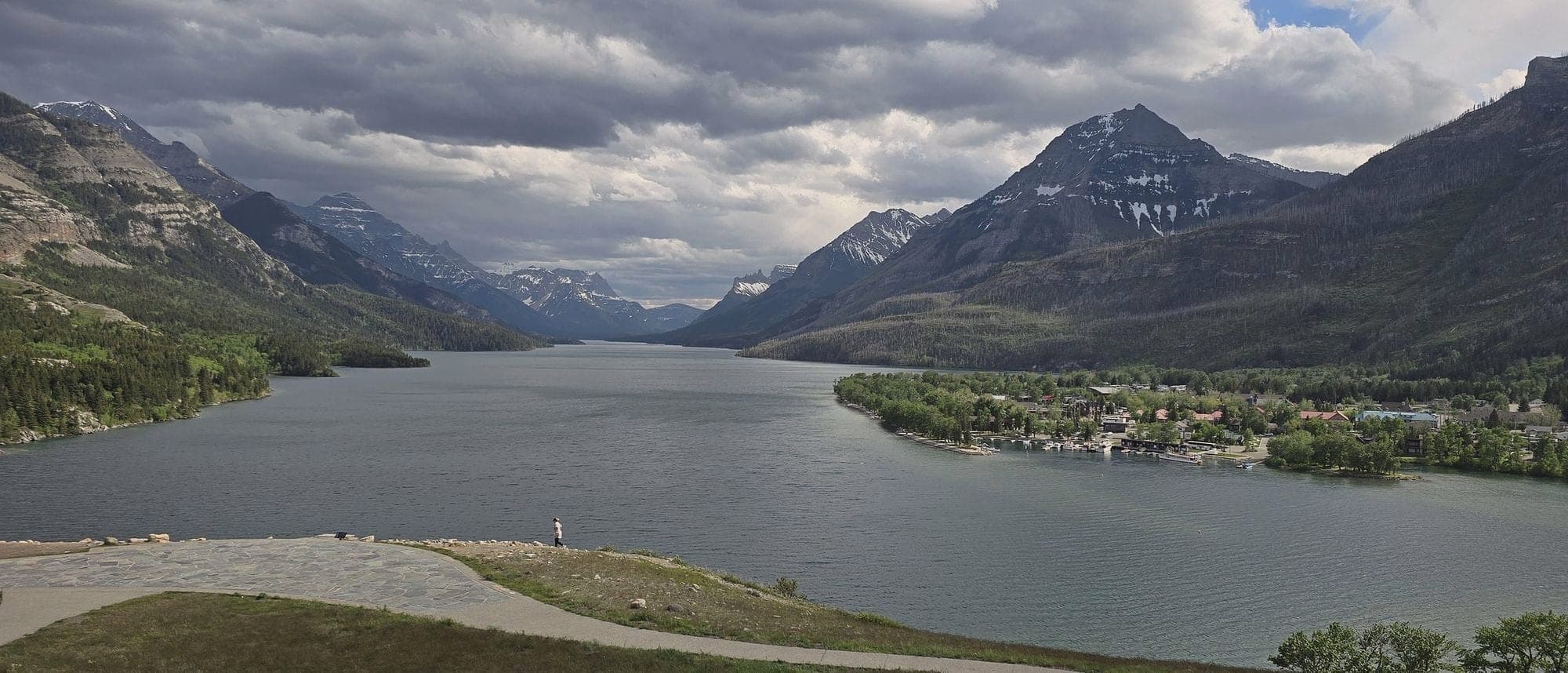 Waterton Lakes under cloud